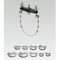 Universal adjustable bridle with stoppers to pressure with series of pressure  plugs 1/2/3/4/5/6/7/8/