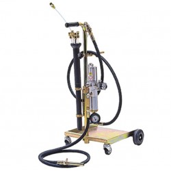 Suction drainer / dispenser with pump, wheel-mounted.Trolley for 180/220 kg
